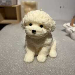 Handcrafted Puppy Dog Candle Charming Home Decor - thumbnail 4