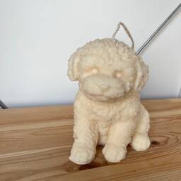 Handcrafted Puppy Dog Candle Charming Home Decor - thumbnail 2