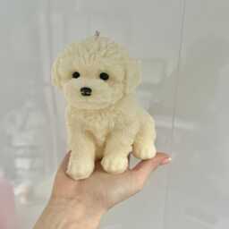 Handcrafted Puppy Dog Candle Charming Home Decor - thumbnail 3