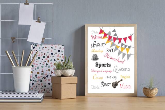 Homeschool, High School, Digital Download, Wall Art - image 1
