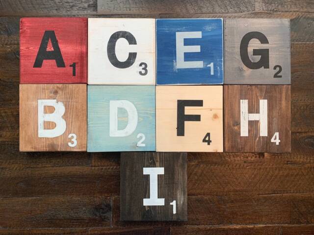 Custom Scrabble Tile Wall Art 5.5 - image 1