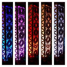 Seven Chakra 2' Laser Cut Shoji Floor/Hanging Lamp - thumbnail 4