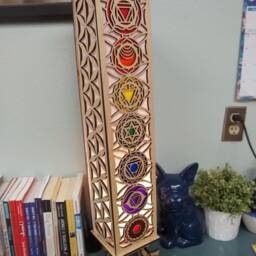 Seven Chakra 2' Laser Cut Shoji Floor/Hanging Lamp - thumbnail 2
