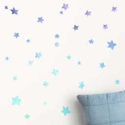 Ombre Stars Fabric Wall Decal - Watercolour Stickers Kids Room Decor