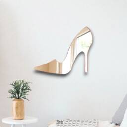 High Heel Shoe Acrylic Mirror Wall Art - Personalized Engraving - thumbnail 2