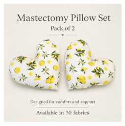 2 Pillow Set Mastectomy Lumpectomy Surgery Recovery Post Chest Heart Cushion Gift Double