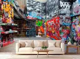 Graffiti Wall Mural Street Art Wall Decals Backdrop Street Sticker Teenager Customizable Grunge Wallpaper Removable - thumbnail 1