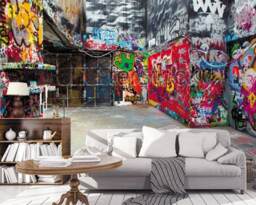 Graffiti Wall Mural Street Art Wall Decals Backdrop Street Sticker Teenager Customizable Grunge Wallpaper Removable - thumbnail 3