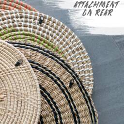 Hand Woven Seagrass Wall Decor Set, Bohemian Natural Art - Set Of 6 - thumbnail 4