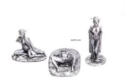 Tin 54mm Set Of 3Pcs Geisha. Japanese Womens - thumbnail 1