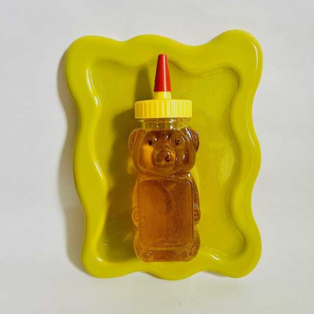Honey Bear Wall Hanging/Dopamine Decor/ Maximalist Fake Food/ Food Pop Art/ Sculpture/ Funky Decor/Kitchen Decor - image 1