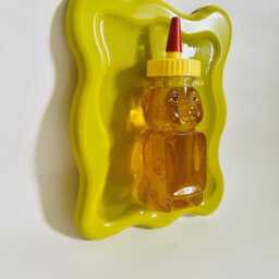 Honey Bear Wall Hanging/Dopamine Decor/ Maximalist Fake Food/ Food Pop Art/ Sculpture/ Funky Decor/Kitchen Decor - thumbnail 3