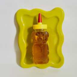 Honey Bear Wall Hanging/Dopamine Decor/ Maximalist Fake Food/ Food Pop Art/ Sculpture/ Funky Decor/Kitchen Decor