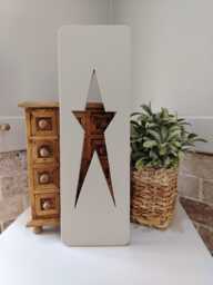Wall Art Star, Decorative Wall Panel, Star Hanging, Art, Star Decor, Home Interiors, Painted Panel - thumbnail 1