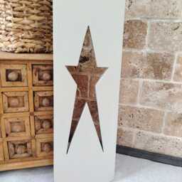 Wall Art Star, Decorative Wall Panel, Star Hanging, Art, Star Decor, Home Interiors, Painted Panel - thumbnail 4