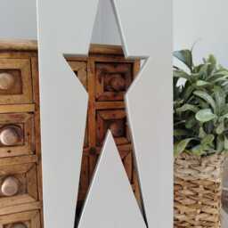 Wall Art Star, Decorative Wall Panel, Star Hanging, Art, Star Decor, Home Interiors, Painted Panel - thumbnail 2