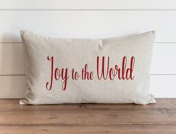 Joy To The World 16 X 26 Pillow Cover // Christmas Holiday Winter Throw Gift For Her Accent Home Decor - thumbnail 1