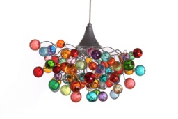 Lighting Fixtures With Multicolored Bubbles, Hanging Lamp Bubbles For Children Room Or Dining Room
