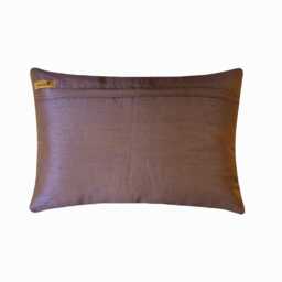 Decorative Oblong/Lumbar Rectangle Throw Pillow Covers Accent Couch Toss 12x16 Purple Silk Case Bead - Embroidered Butterfly - thumbnail 3