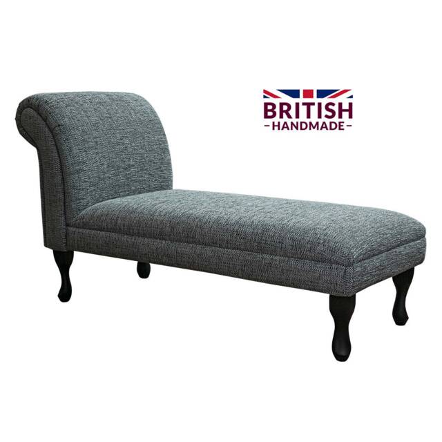 Handmade Grey Textured Armless Chaise Longue - image 1