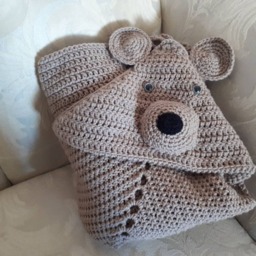 Brown Bear Hooded Blanket - thumbnail 2
