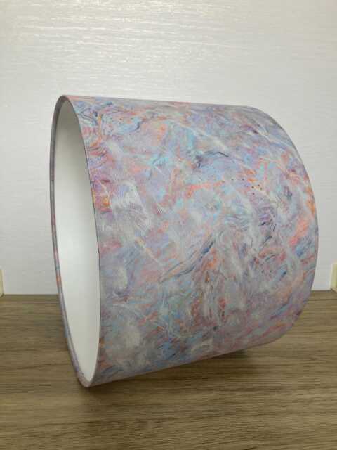 Pastel Ethereal Swirl Marble Fabric Lampshade, Made To Order - image 1