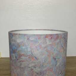 Pastel Ethereal Swirl Marble Fabric Lampshade, Made To Order - thumbnail 2