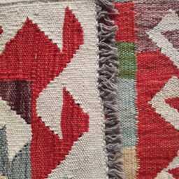 Classic Kilim Rug, Handmade Artisan Afghan Turkish Persian Qashqai Navajo Bohemian Natural Wool Flatweave Multicolour Rug 114x74 cm - thumbnail 3