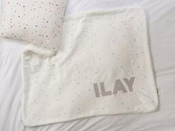 Personalized Baby Blanket Hand-Painted Cotton Minky Blanket