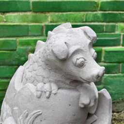 Concrete Baby Dragon Statue Stone Hatchling Figurine Dragon in Egg Sculpture Fantasy Garden Ornament Cute Mythical Creature Decor Gift - thumbnail 4
