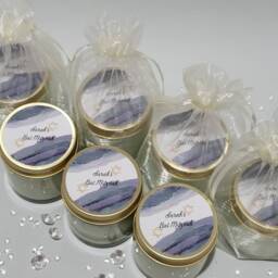 Personalised Bat Mitzvah Favours Mini Scented Soy Candle Thank You Guest Gifts - thumbnail 2