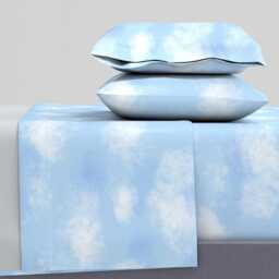 Blue Skies Sheets - Cloudy Sky By Noondaydesign Whimsical Nature Earthy Cotton Sateen Sheet Set Bedding Spoonflower