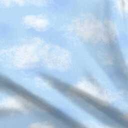 Blue Skies Sheets - Cloudy Sky By Noondaydesign Whimsical Nature Earthy Cotton Sateen Sheet Set Bedding Spoonflower - thumbnail 4