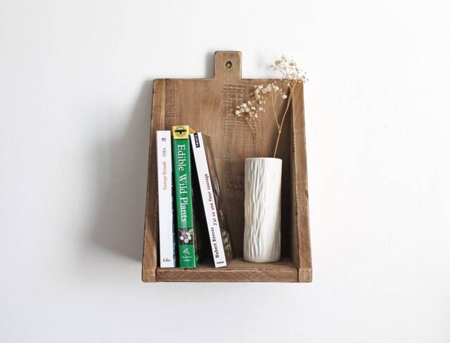 Rustic Raw Wood Wall Shelf, Minimalist Shelf For Plants & Books, Wabi-Sabi Style Handmade Natural - image 1