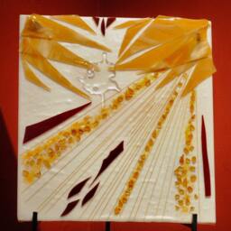 Dancing Amidst Chaos Fused Glass Sculpture Ooak - thumbnail 2