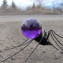 Pair Of Marauding Purple Spiders, Made To Order - thumbnail 3
