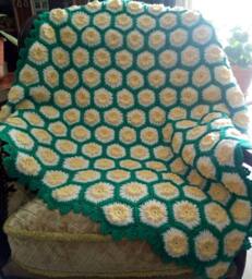 Crochet Baby Blanket, Popcorn Swaddle, Newborn Girl Gift, 110110 cm Nursery Decor, Shower Outfit - thumbnail 1