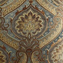 Traditional Hourglass Motif Euro Pillow Cover Bronze, Gold & Blue - thumbnail 2
