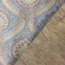 Traditional Hourglass Motif Euro Pillow Cover Bronze, Gold & Blue - thumbnail 3