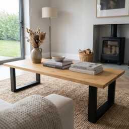 Custom-Built Solid Wood Coffee Table in Light Oak - 80-180cm, Handmade Somerset England, Free UK Delivery - thumbnail 3