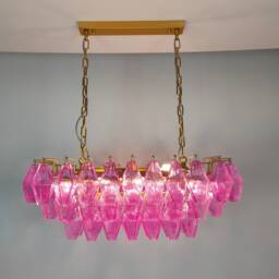 Oval Fuchsia Poliedri Chandelier - thumbnail 4