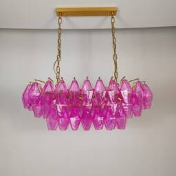 Oval Fuchsia Poliedri Chandelier - thumbnail 2