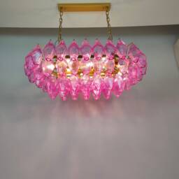 Oval Fuchsia Poliedri Chandelier - thumbnail 3