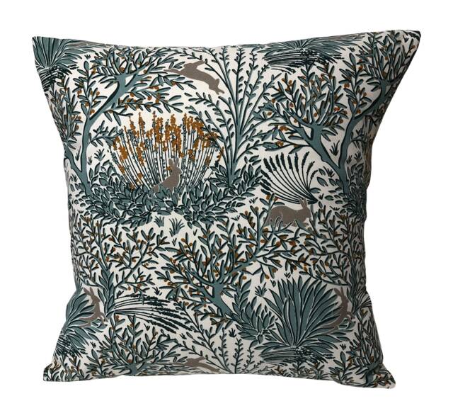 1 X Clarke & Wilderwood Teal Spice Grey Cushion Covers - image 1