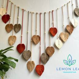 Macrame Leaf Garland Nursery Wall Hanging, Baby Room Decor - thumbnail 2