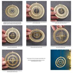Personalised Solid Brass Globe Christmas Decoration - thumbnail 3
