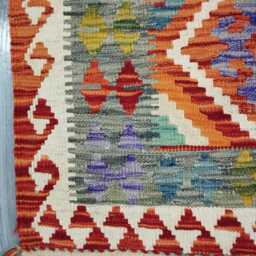 Tribal Rug, Handmade Artisan Afghan Turkish Scandinavian Navajo Bohemian Flatweave Wool Kilim Rug 160x107 cm - thumbnail 4