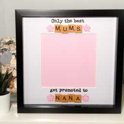 Promoted To Nana Nanna - Mum- Scrabble Art Photo Frame Mothers Day Gift Birthday Present Christmas Pregnancy Announcement - thumbnail 3