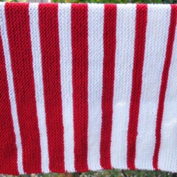 Hand Knit Baby Blanket, Peppermint Ombre - thumbnail 2