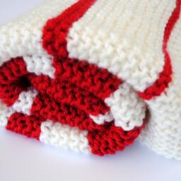 Hand Knit Baby Blanket, Peppermint Ombre - thumbnail 3